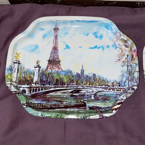 Vintage Elite Trays - France scenes set of 4 made in England - Picture 5 of 7